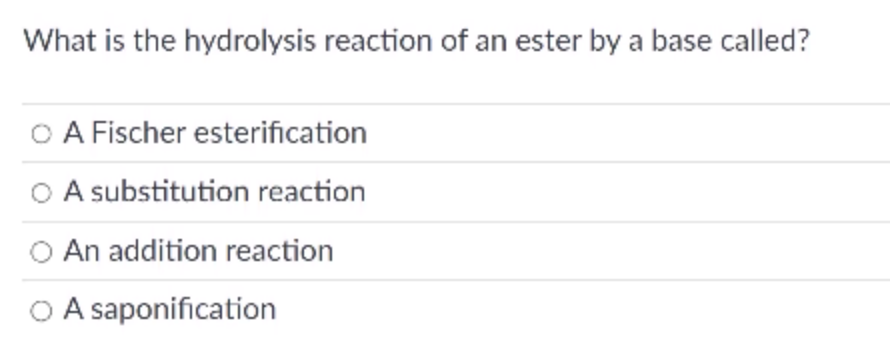 solve What is the hydrolysis reaction of an ester