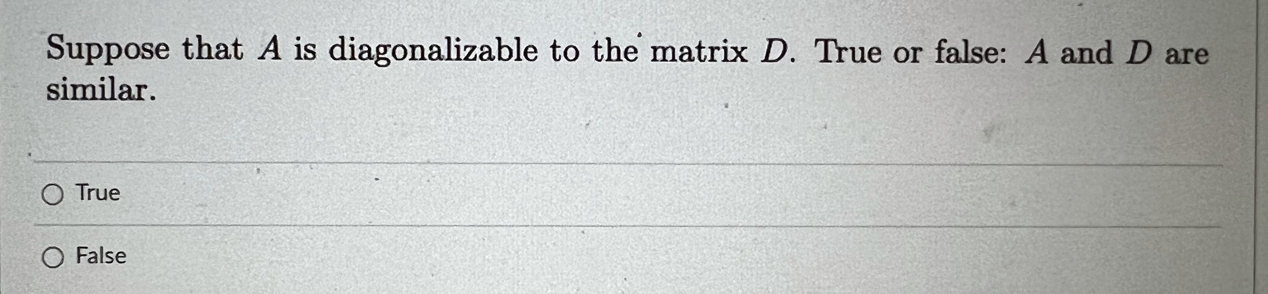 Determine if the space described below is a