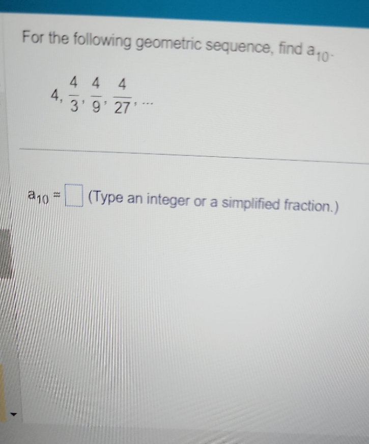 need help solving For the following geometric