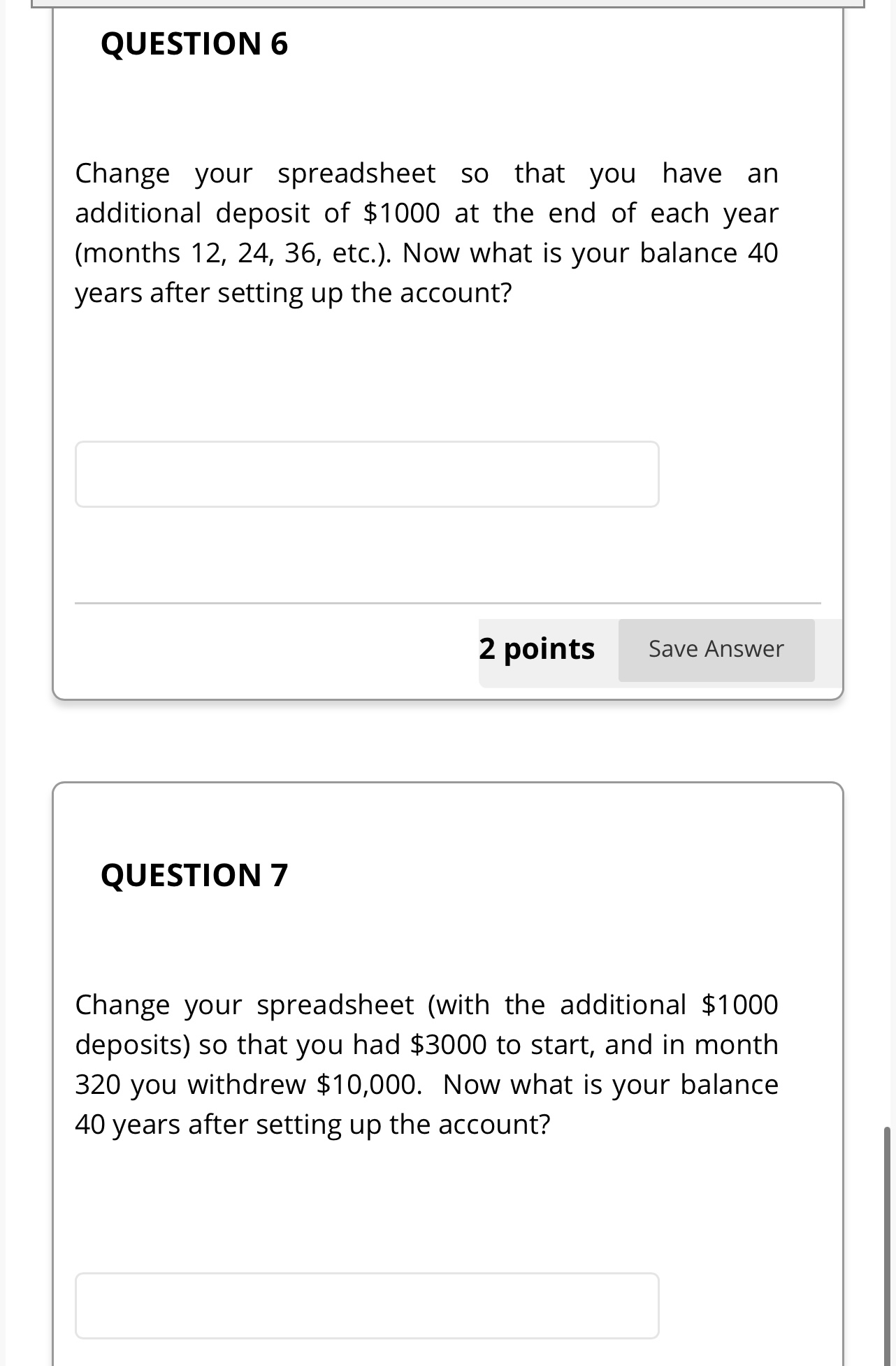 QUESTION 2 Same situation: Set the initial