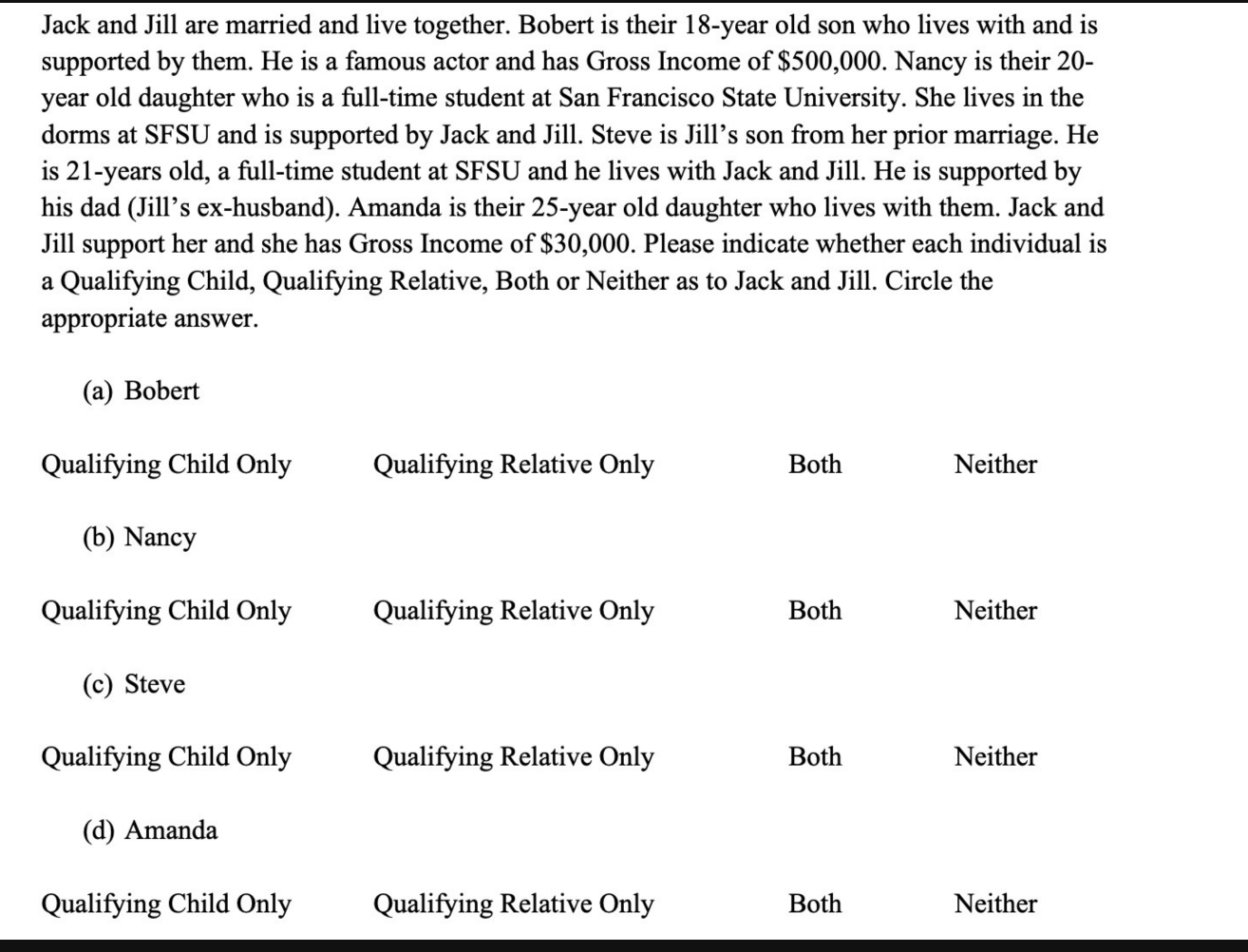 Jack and Jill are married and live together.