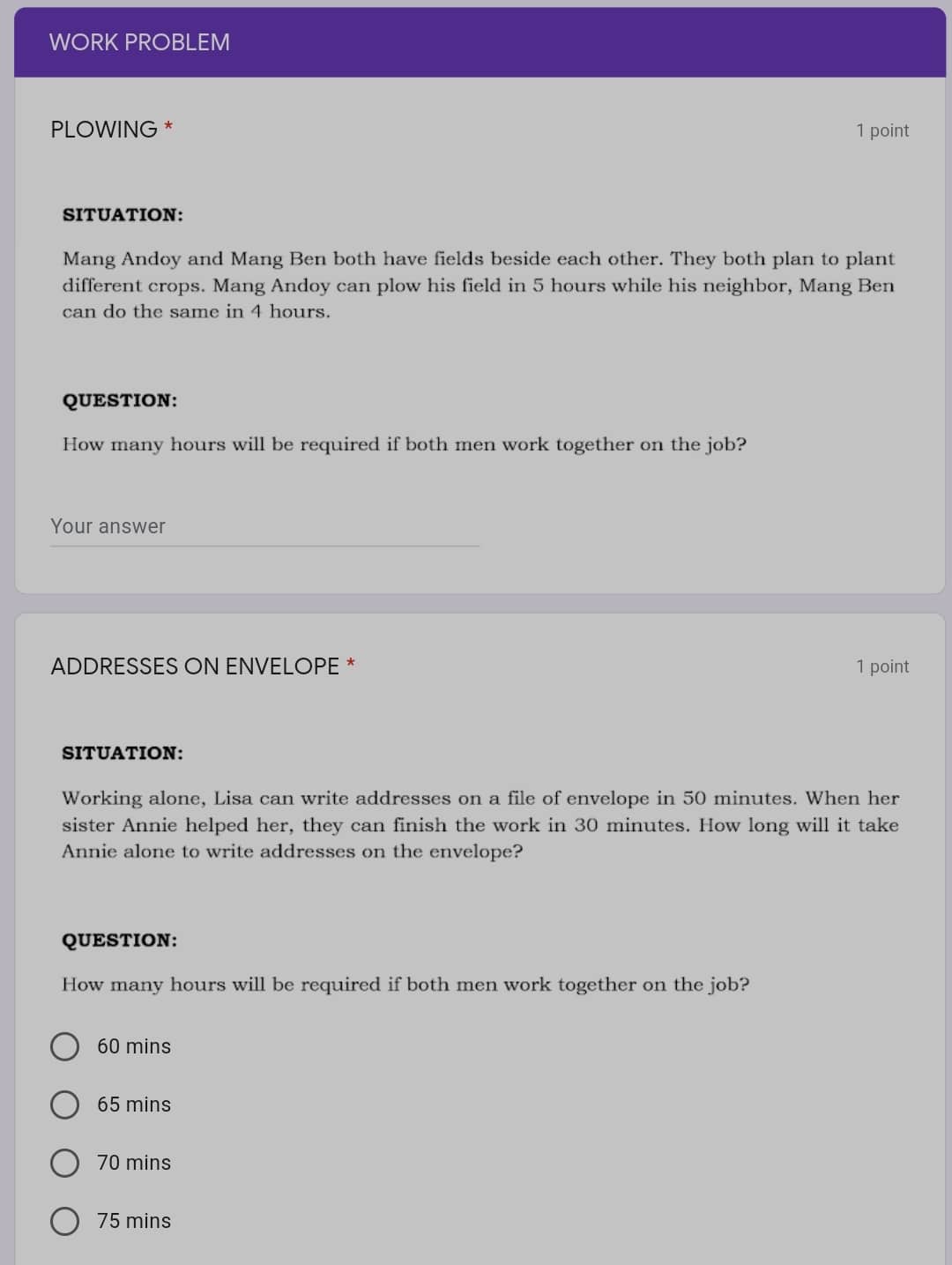ARITHMETIC SEQUENCE RACE TIME * 1 point