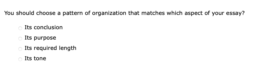 answer You should choose a pattern of