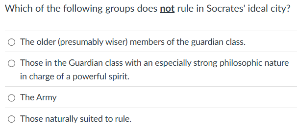 ? Which of the following groups does not rule in