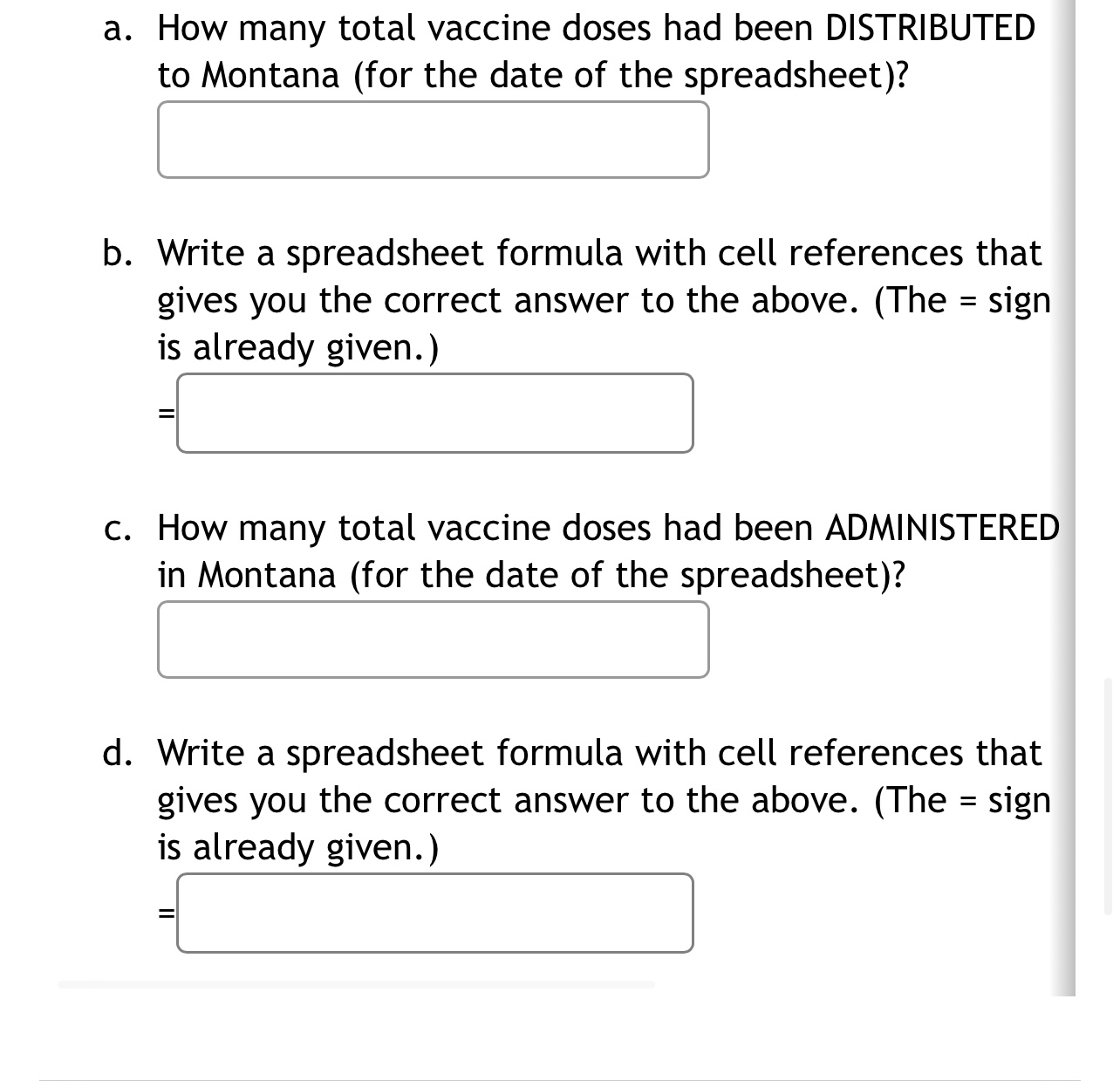 a. How many total vaccine doses had been