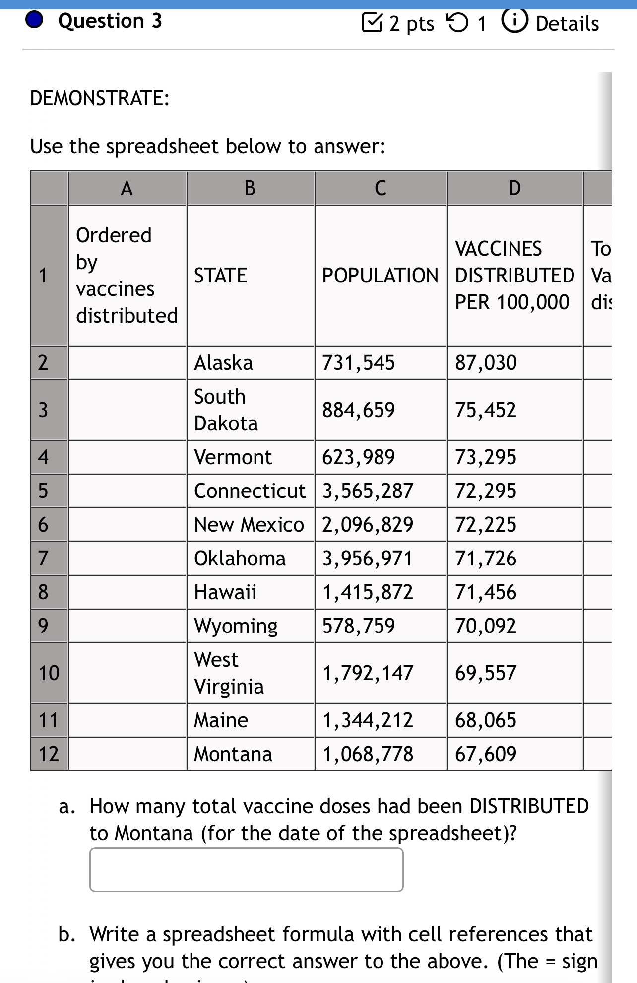 a. How many total vaccine doses had been