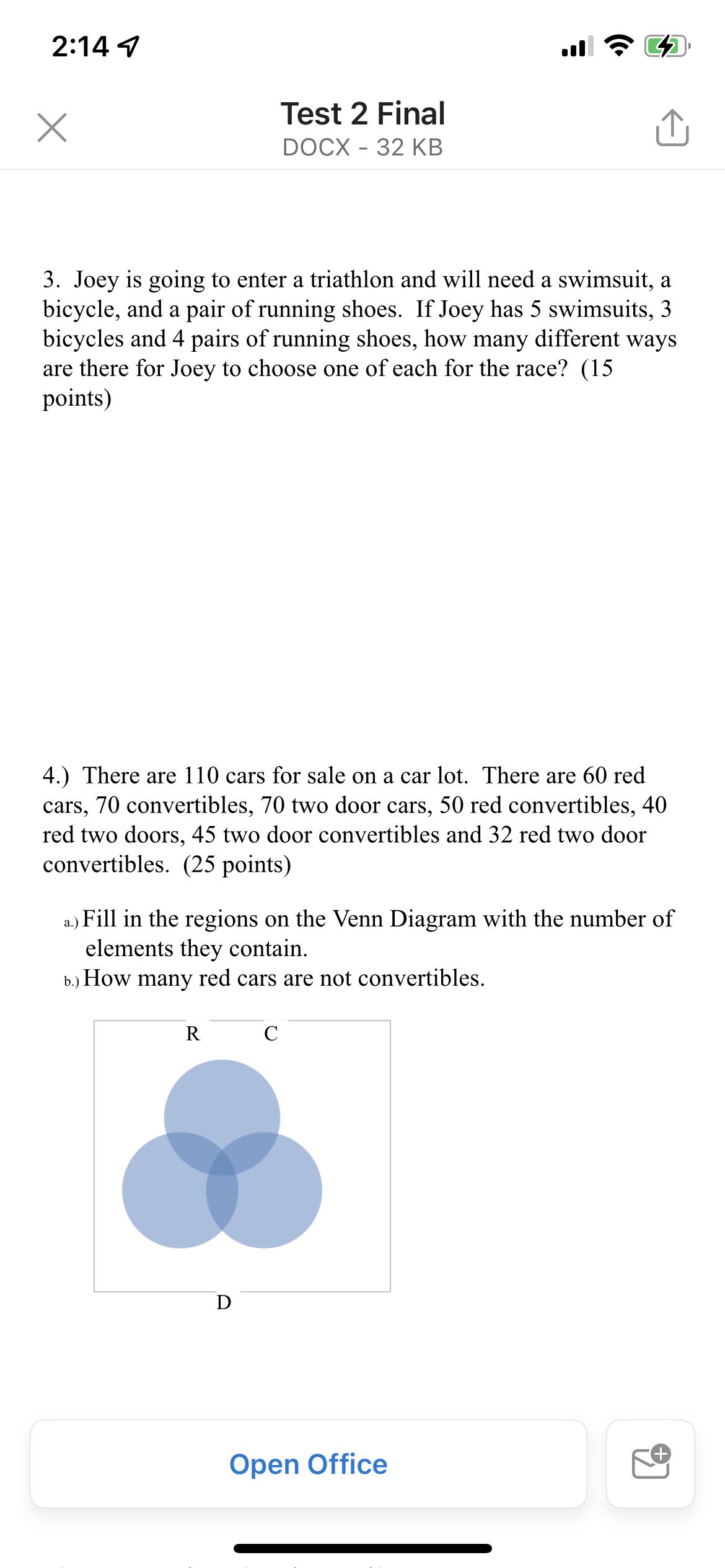 2:144 III ? +' Test 2 Final X DOCX 32 KB [1' 3.