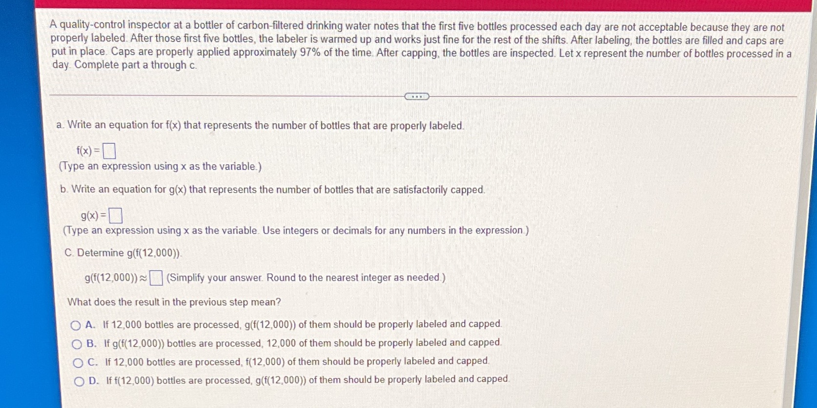 A quality-control inspector at a bottler of