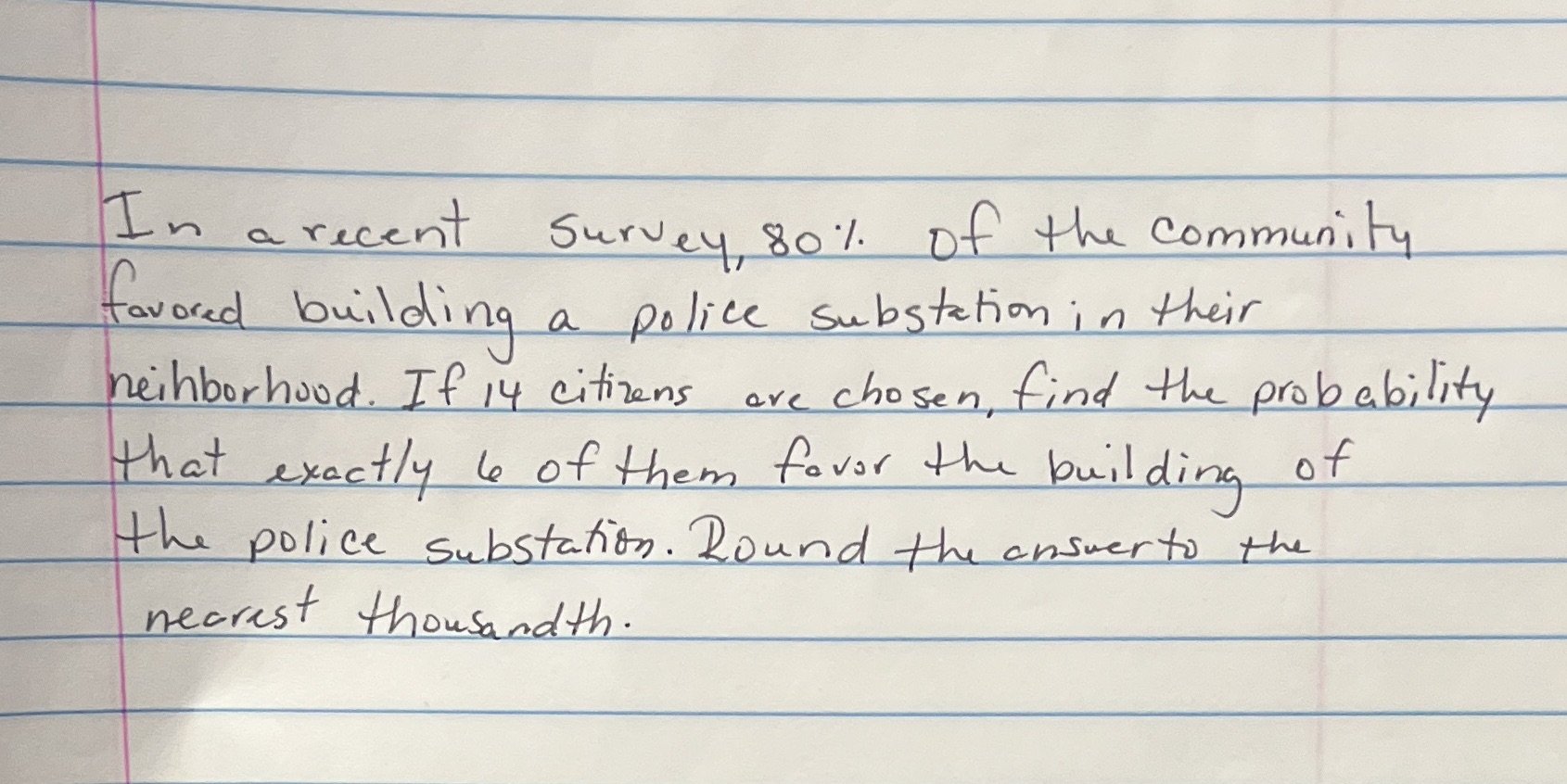 In a recent Survey 80 % of the community favored