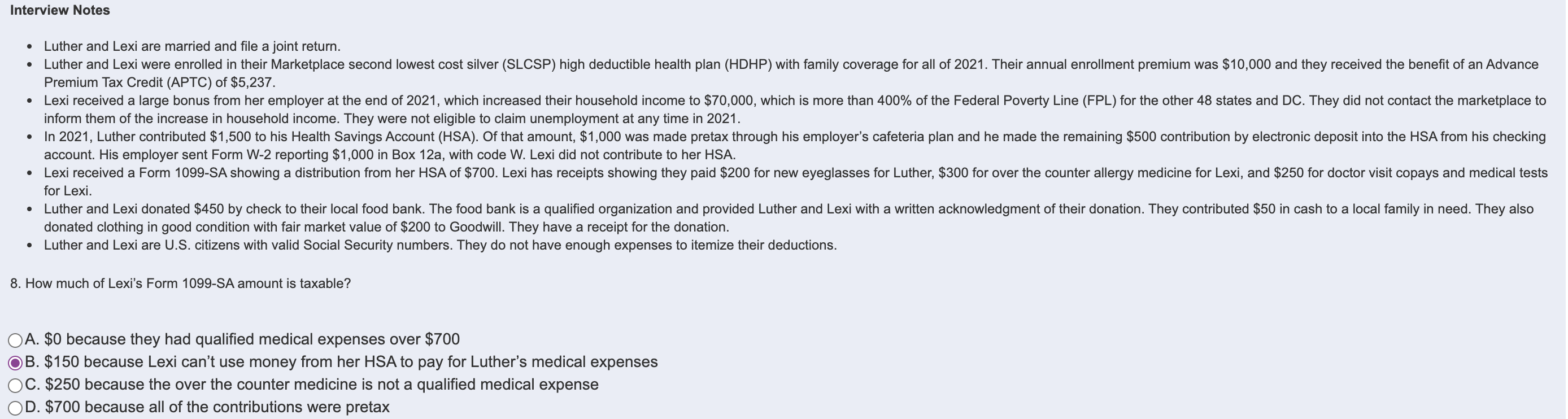 Interview Notes Luther and Lexi are married and