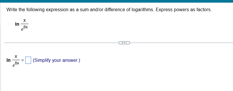 answer Write the following expression as a sum