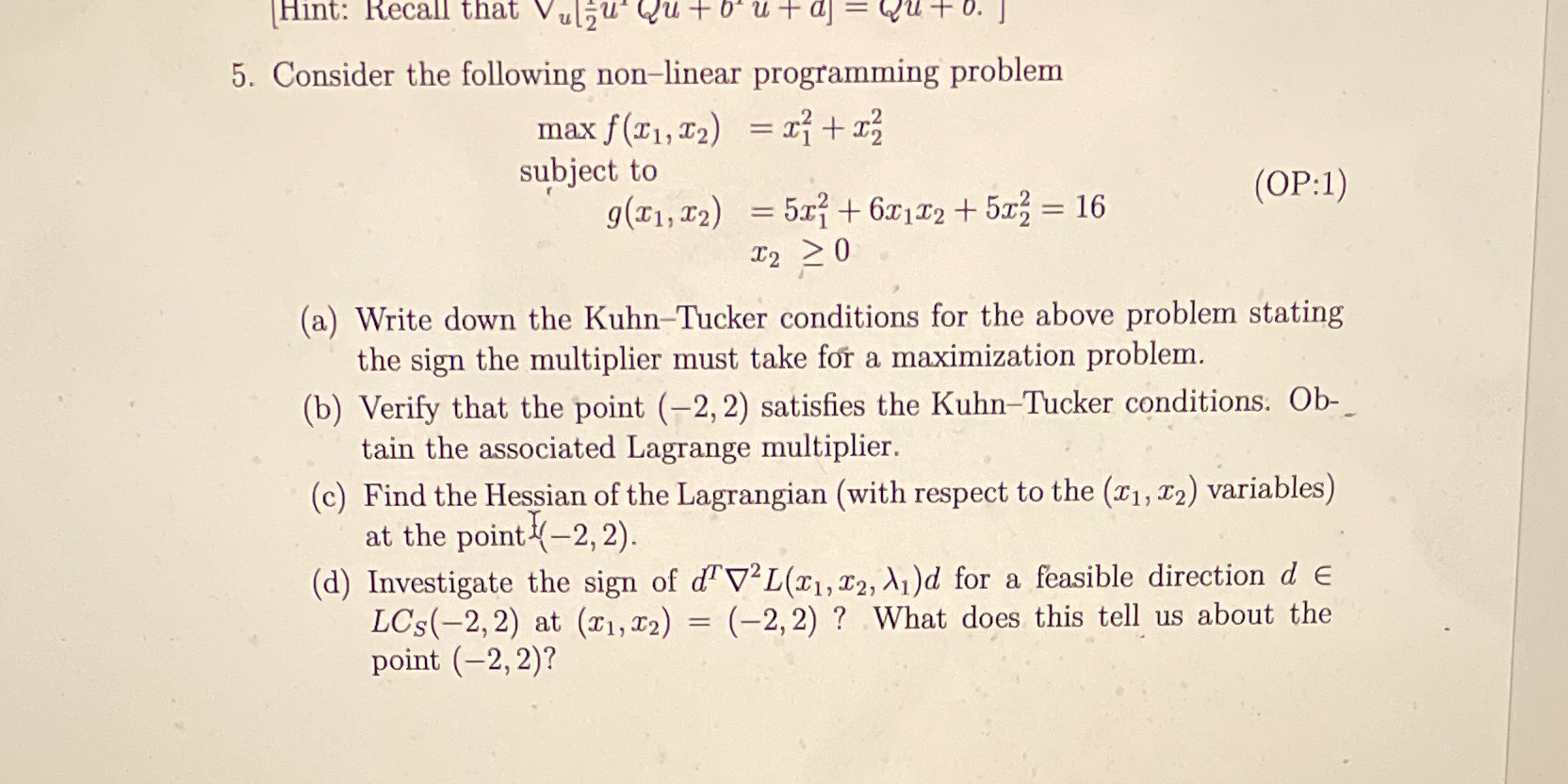 Hint: Recall that Vu[,u Qutb uta = Quto. ] 5.