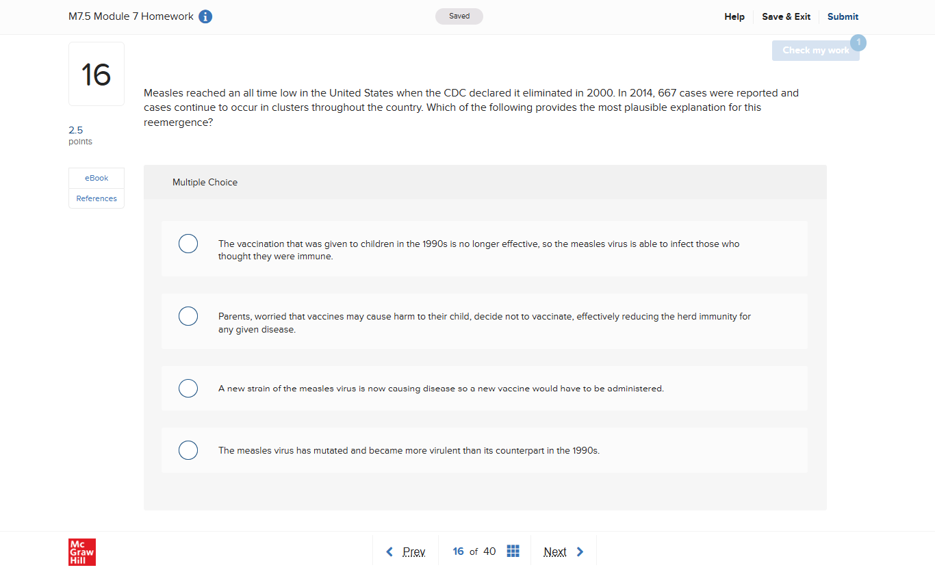 M7.5 Madule 7 Homework Saved Help Save & Exit