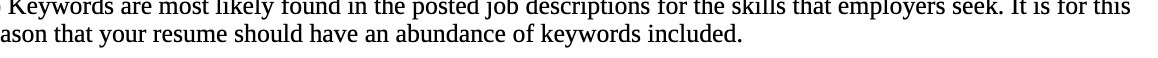 Keywords are most likely found in the posted job