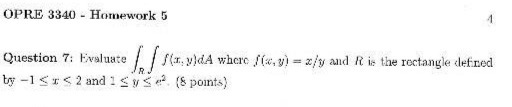 OPRE 3340 - Homework 5 Question 7: Evaluate f(.