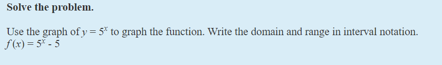Solve the problem. Use the graph of y = 5x to