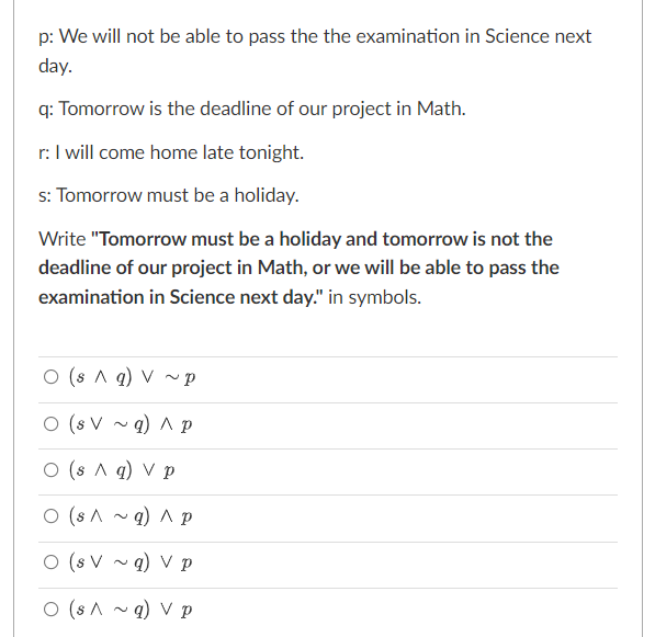 p: We will not be able to pass the the