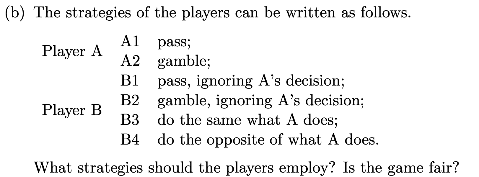 Two Muscovite guards (call them A and B) obtain a