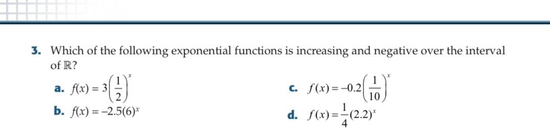 what would be the answer 3. Which of the