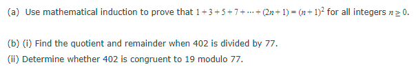 (a) Use mathematical induction to prove that 1+ 3