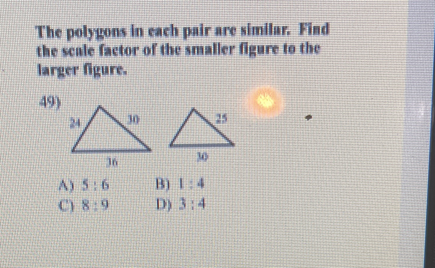 The polygons In each pair are similar. Find the