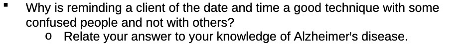 ' Why is reminding a client of the date and