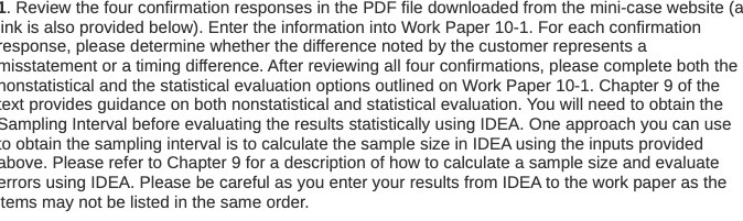 1. Review the four confirmation responses in the