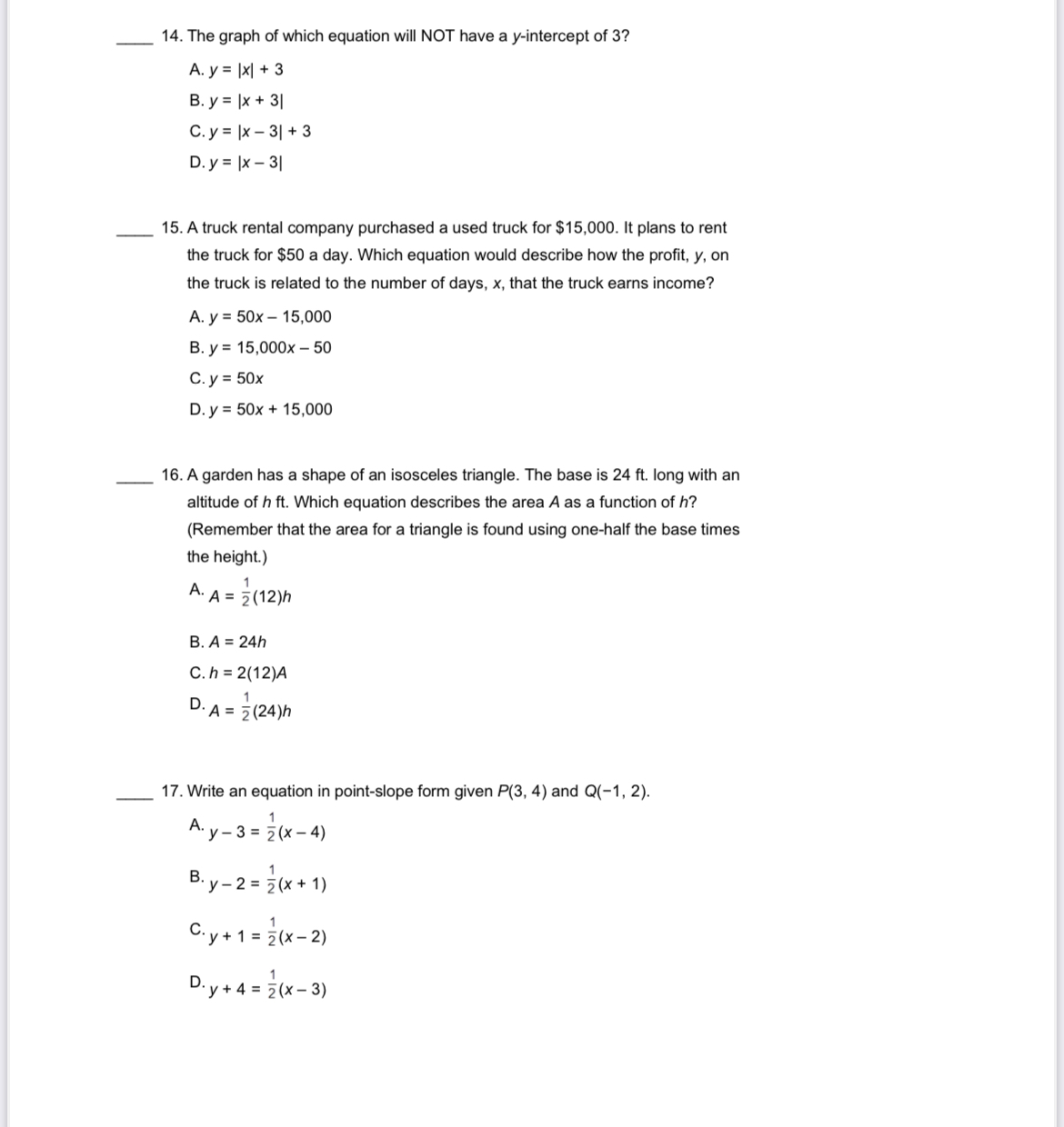 Nebiaska T High School | theorem Course Name: