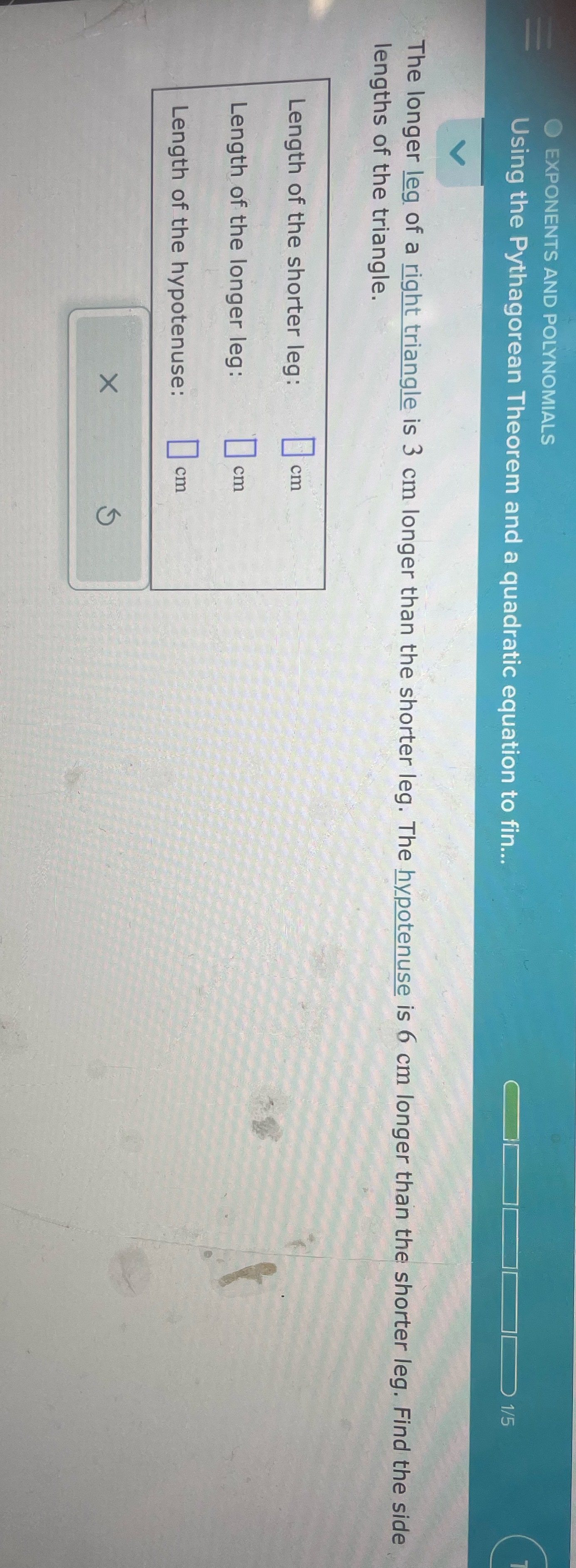 EXPONENTS AND POLYNOMIALS Using the Pythagorean