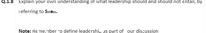 Q.1.8 Explain your own understanding of what