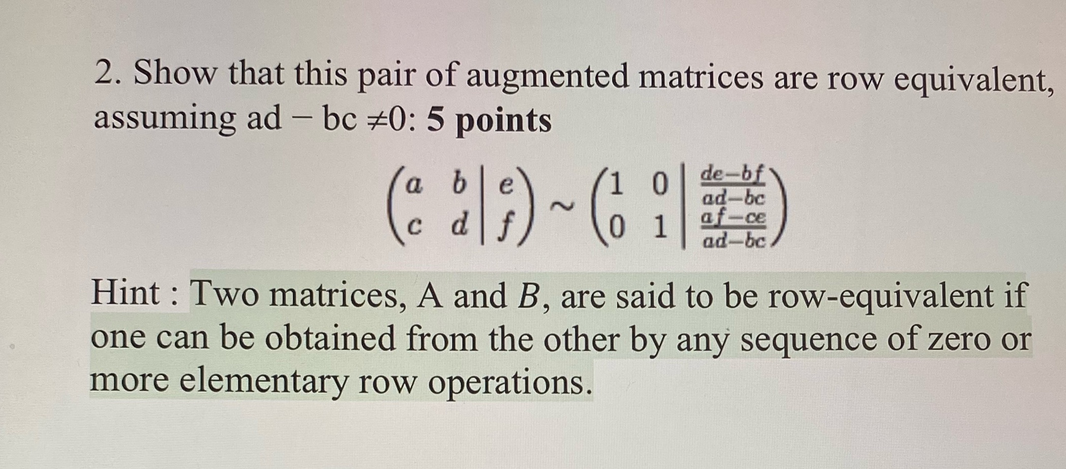 Please show all working! 2. Show that this pair