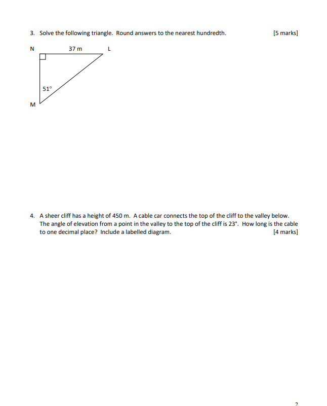 MPM 2D1 36 Name: UNIT 6 - SIMILAR TRIANGLES AND