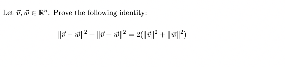 Let U, WE R". Prove the following identity: 118-