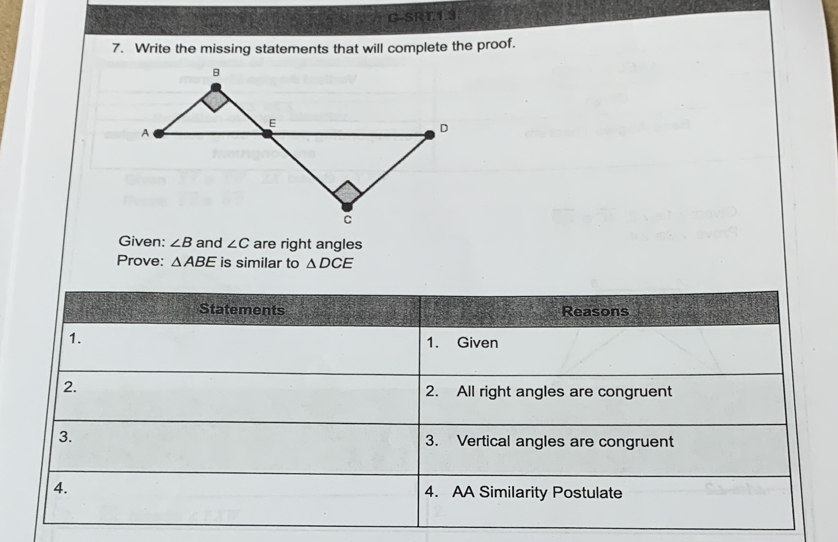 Help 7. Write the missing statements that will