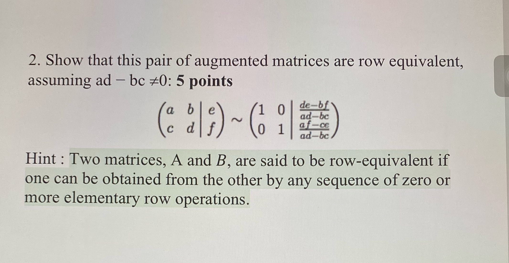 Please show all working 2. Show that this pair of