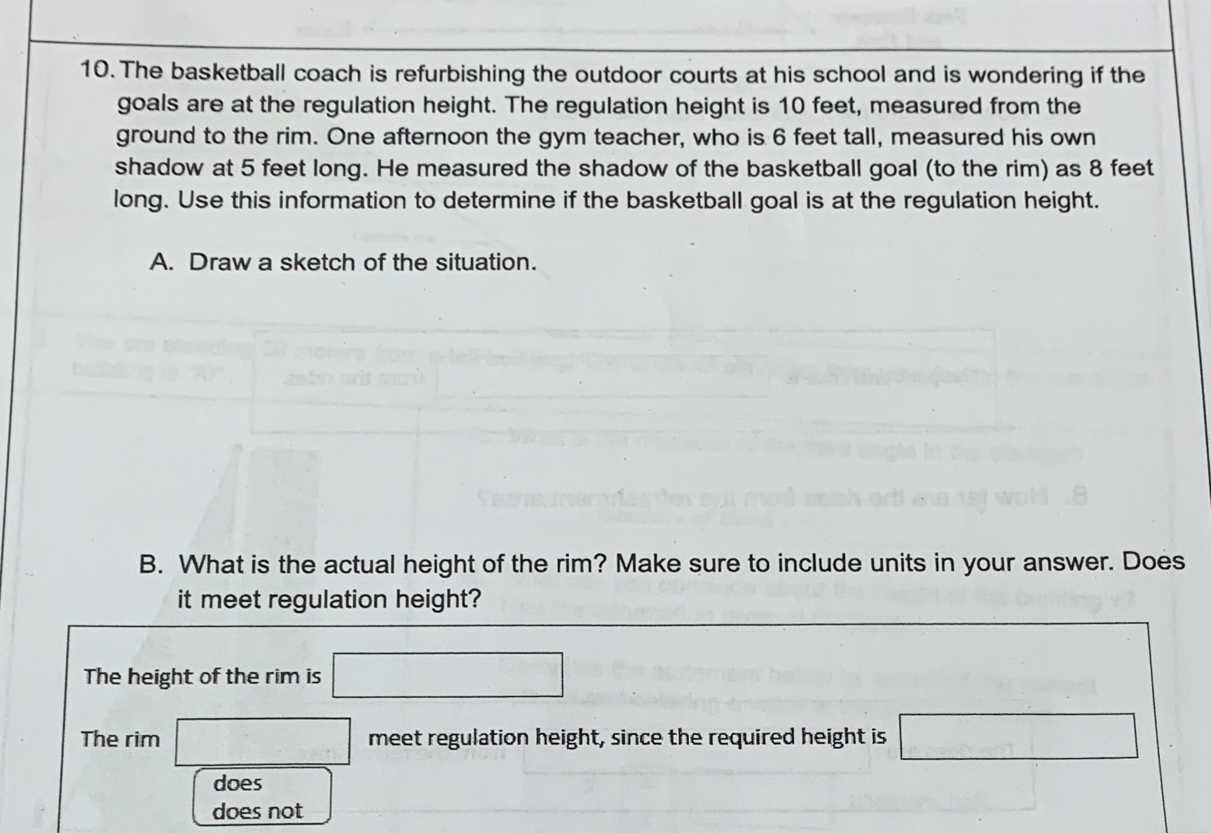 Help me pleaseee 10. The basketball coach is