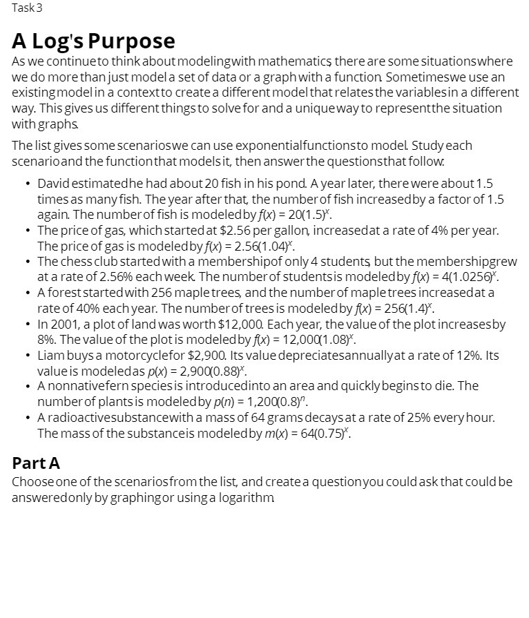 Task 3 A Log's Purpose As we continueto