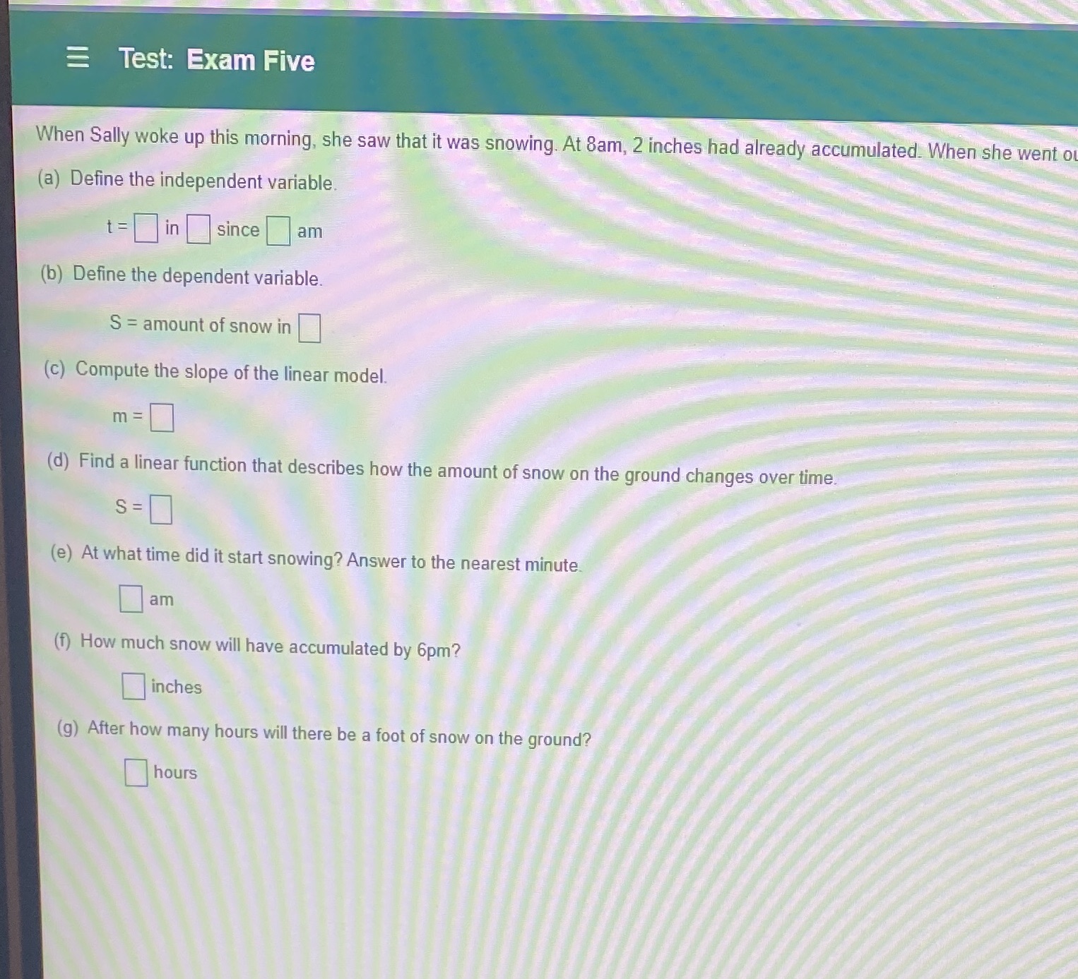 When sally woke up this morning, she saw that it