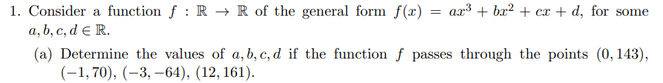 1. Consider a function f : R  style=