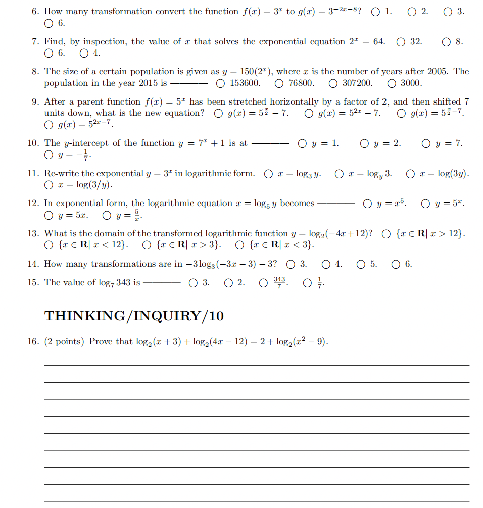 KNOWLEDGE / UNDERSTANDING / 15 1. Which of the