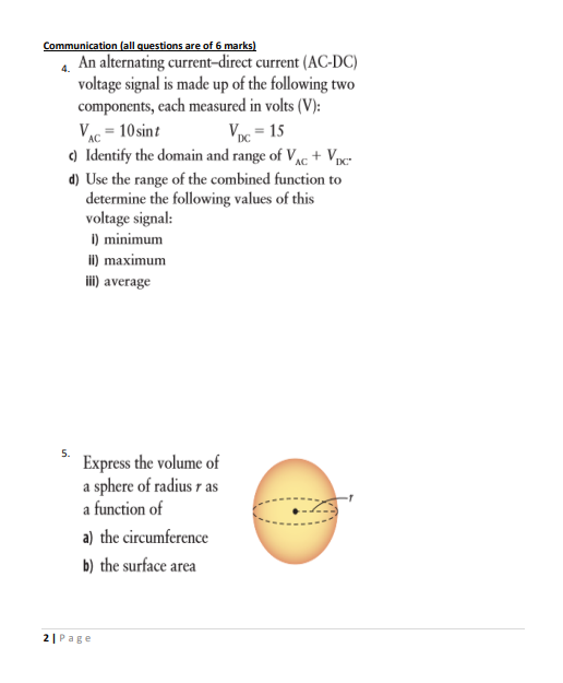 Knowledge & Understanding (all questions are of 4