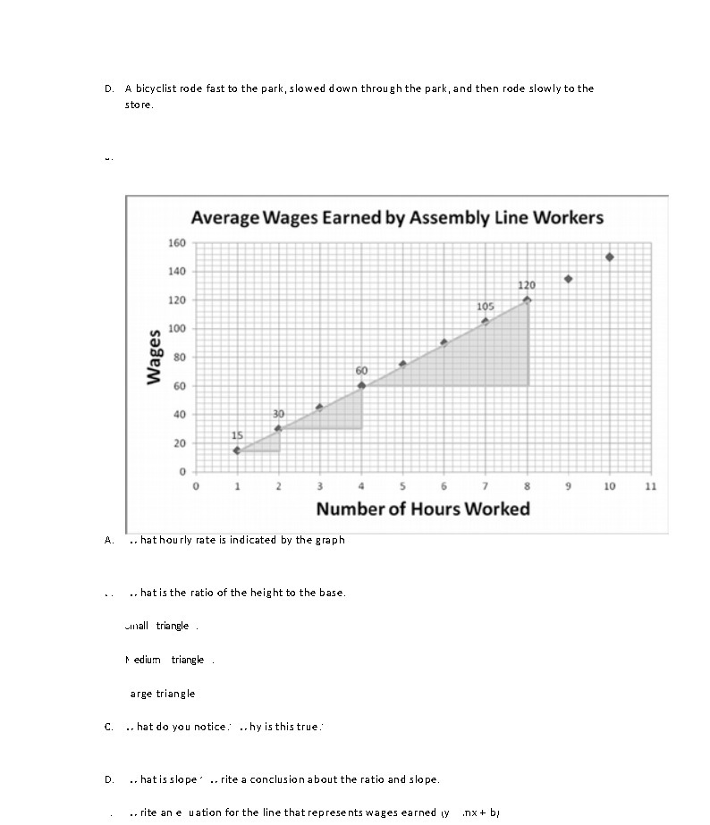D. A bicyclist rode fast to the park, slowed down