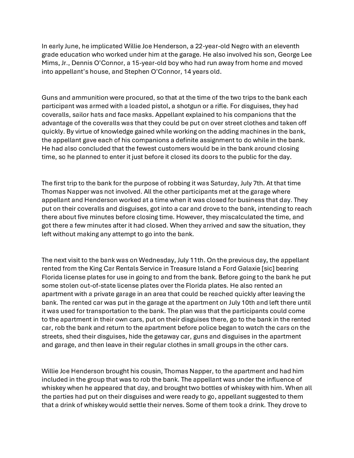 Did He Attempt to Rob the Bank? Case In Mims v.