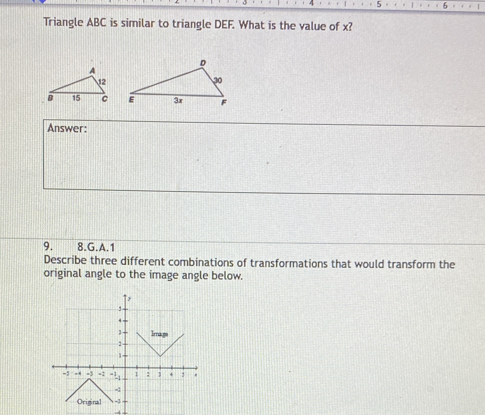 Help please Triangle ABC is similar to triangle