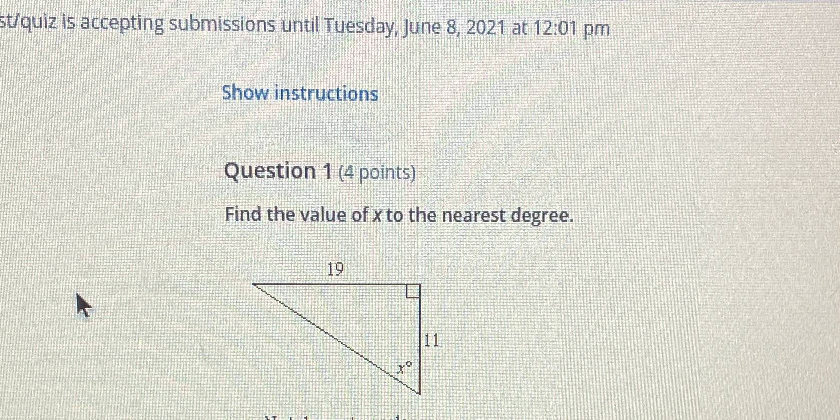 st/quiz is accepting submissions until Tuesday,