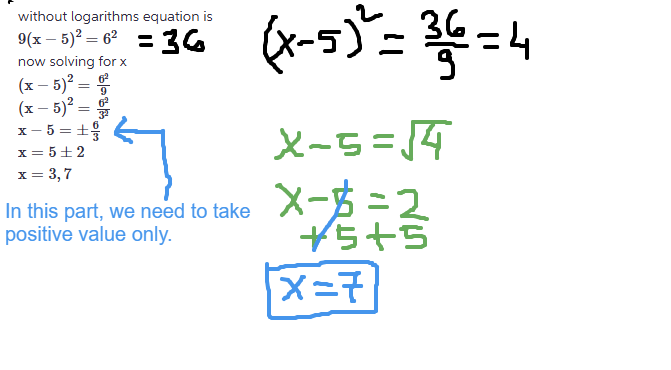 Solve the following logarithmic equation. Express