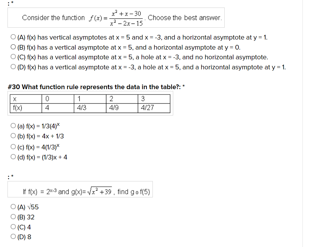 #34 All of the following are even functions