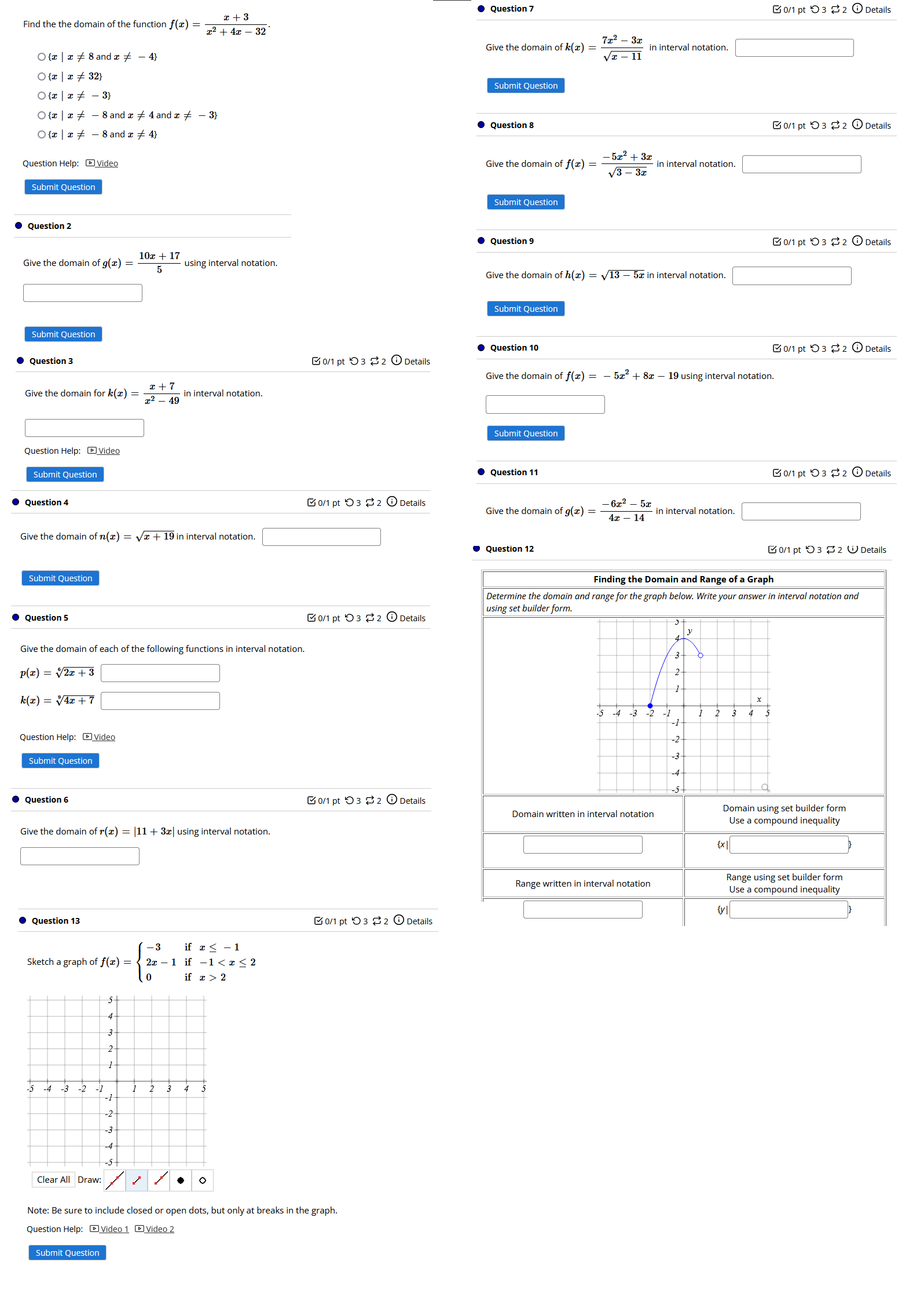 . Question 7 Go/1 pt 9 3 2 0 Details Find the the