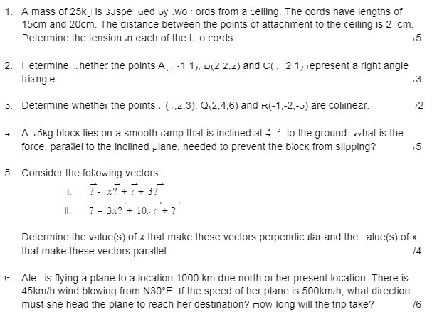 1. A mass of 25k_| is juspe ued by .wo ords from