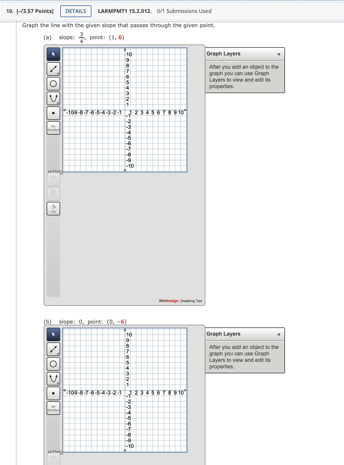 Graph the line with the given slope that passes